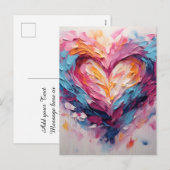 Valentijn Stralende Liefde Hart Spetter Feestdagenkaart (Voorkant / Achterkant)