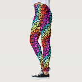 Valentijn Streaming regenboogliefdesharten Leggings (Links)