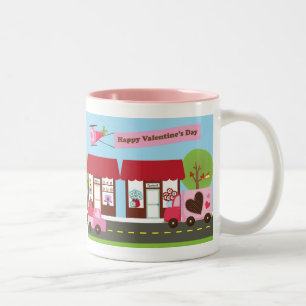 Valentijn Street Personalized Mug Tweekleurige Koffiemok