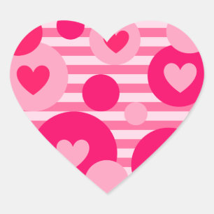 Valentijn Stripe Stippen Harten Hart Sticker