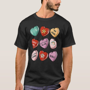 Valentijn Sweet Snoep Heart Kiss Happy Valentijns T-shirt