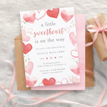 Valentijn Sweetheart Hearts Meisje Baby shower