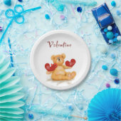 Valentijn Teddy Bear Party Bord (Feest)