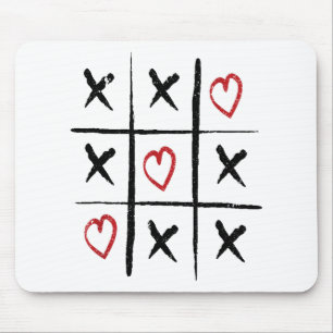 Valentijn Tic Tac Teen Harten Dag Muismat
