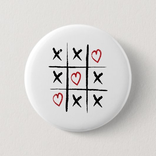 Valentijn Tic Tac Teen Harten Dag Ronde Button 5,7 Cm (Voorkant)