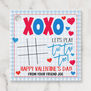 Valentijn Tic Tac Toe Gift Label