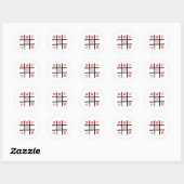 Valentijn Tic Tac Toe Ronde Sticker (Vel)