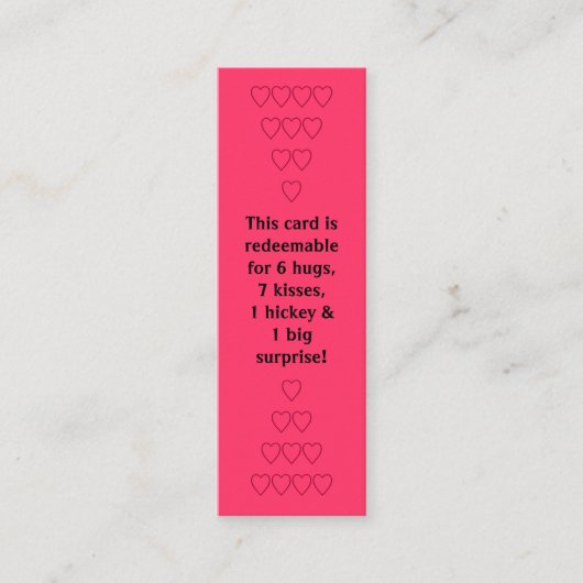 Valentijn Tickets for Hugs & Kisses - 20 ct. (Voorkant)