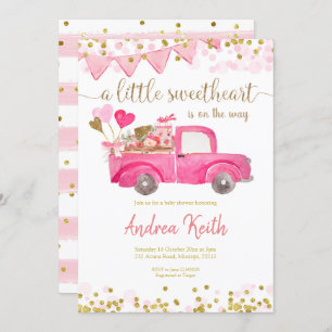 Valentijn Truck Sweeite Baby shower Invitation Kaart