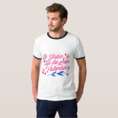 Valentijn typografie uitspraken t-shirt (Voorkant volledig)