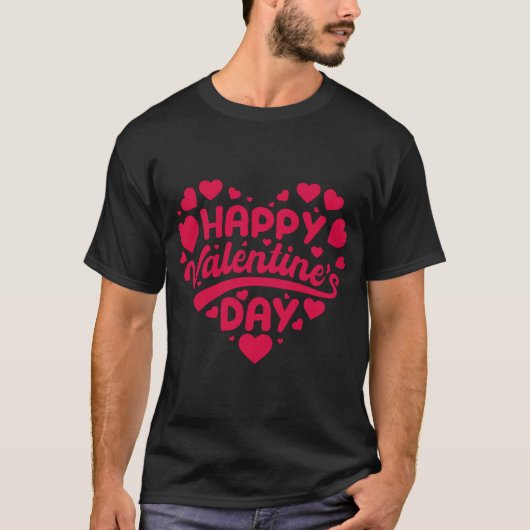 Valentijn typografie uitspraken t-shirt (Voorkant)