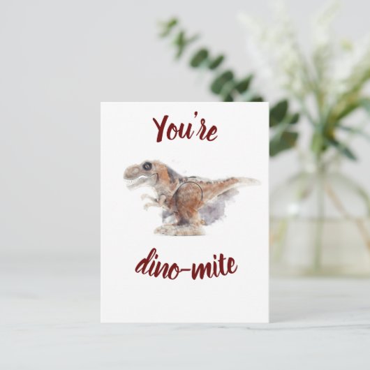 Valentijn U bent dino-mijt Briefkaart (Staand voorkant)