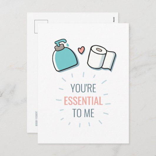 Valentijn U bent essentieel voor mij Feestdagenkaart (Voorkant / Achterkant)