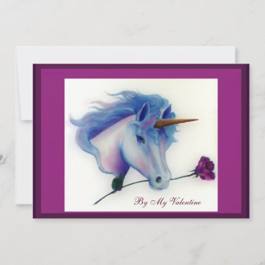 Valentijn Unicorn nodigt Kaart (Voorkant)