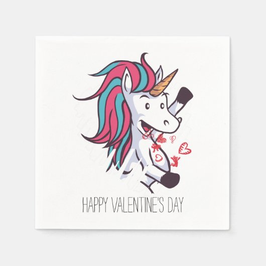 Valentijn Unicorn Servet (Voorkant)