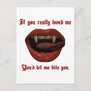 Valentijn Vampire laat me jullie Gothic liefde bel Briefkaart