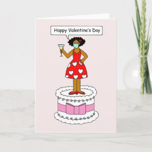 Valentijn van Afrikaanse Amerikaanse Lady Kaart