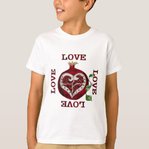 Valentijn van de hartslag van Pomegranaat T-shirt
