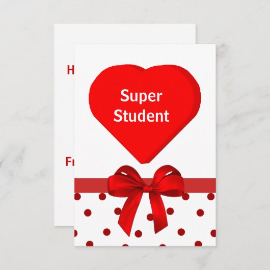 Valentijn van de student Kaarten (Voorkant / Achterkant)