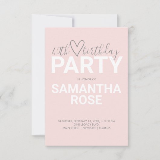 Valentijn van de waterverf 40e verjaardag (Voorkant)