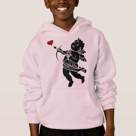 Valentijn van het kind Roze Cupid Sweatshirt (Voorkant)