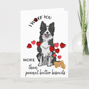 Valentijn van uw Border Collie Dog Love Biscuit Feestdagen Kaart