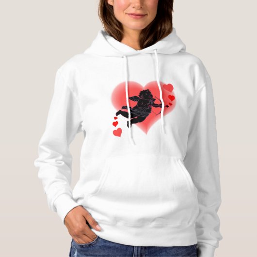 Valentijn van vrouwen Hoodies Cupid Sweatshirt (Voorkant)
