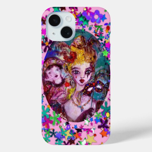 VALENTIJN VENETIAN MASKERADE MASKS EN CONFETTI Case-Mate iPhone CASE (Achterkant)