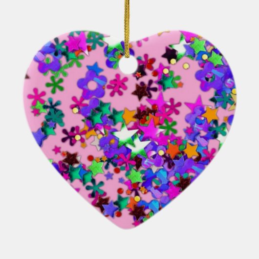 VALENTIJN VENETIAN MASKERADE MASKS EN CONFETTI KERAMISCH ORNAMENT (Achterkant)