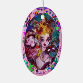 VALENTIJN VENETIAN MASKERADE MASKS EN CONFETTI KERAMISCH ORNAMENT (Rechts)