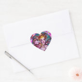 VALENTIJN VENETIAN MASQUERADE CONFETTI HART STICKER (Envelop)