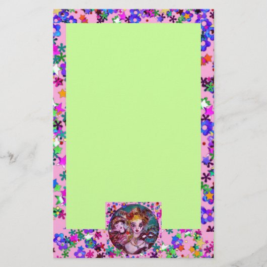 VALENTIJN VENETIAN MASQUERADE MASKS BRIEFPAPIER (Voorkant)