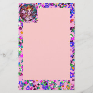 VALENTIJN VENETIAN MASQUERADE MASKS Roze Confetti Briefpapier
