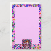VALENTIJN VENETIAN MASQUERADE MASKS Roze Confetti Briefpapier (Voorkant / Achterkant)