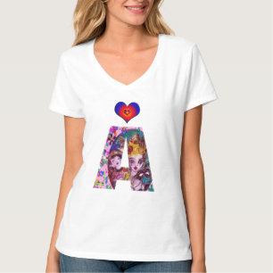 VALENTIJN VENETIAN MASQUERADE MONOGRAM A BRIEF T-SHIRT