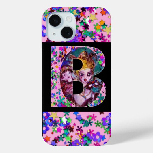 VALENTIJN VENETIAN MASQUERADE MONOGRAM B BRIEF Case-Mate iPhone CASE (Achterkant)