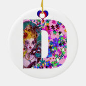 VALENTIJN VENETIAN MASQUERADE MONOGRAM D BRIEF KERAMISCH ORNAMENT (Achterkant)