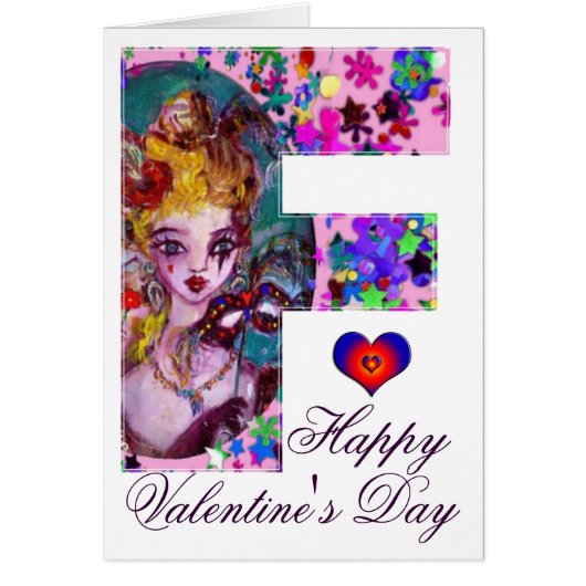 VALENTIJN VENETIAN MASQUERADE MONOGRAM F BRIEF (Voorkant)