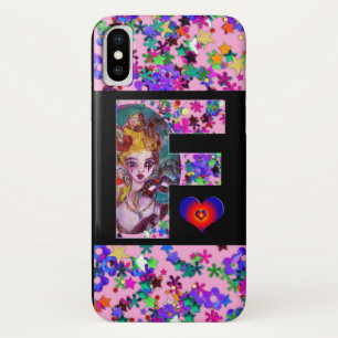 VALENTIJN VENETIAN MASQUERADE MONOGRAM F BRIEF iPhone X HOESJE