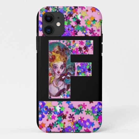 VALENTIJN VENETIAN MASQUERADE MONOGRAM F BRIEF Case-Mate iPhone CASE (Achterkant)