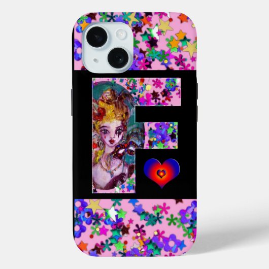 VALENTIJN VENETIAN MASQUERADE MONOGRAM F BRIEF Case-Mate iPhone CASE (Achterkant)