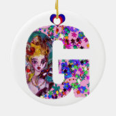 VALENTIJN VENETIAN MASQUERADE MONOGRAM G BRIEF KERAMISCH ORNAMENT (Achterkant)