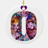 VALENTIJN VENETIAN MASQUERADE MONOGRAM OF BRIEF KERAMISCH ORNAMENT (Achterkant)