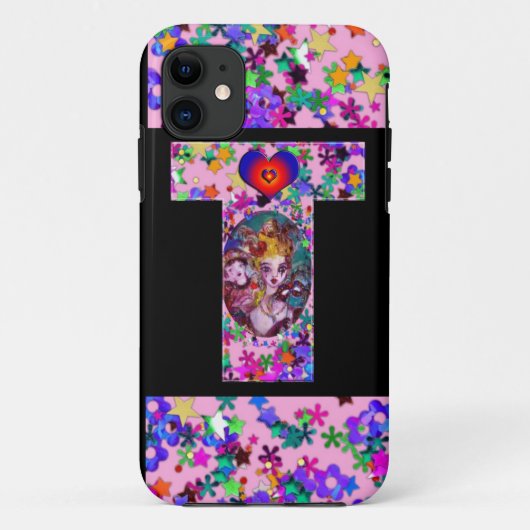 VALENTIJN VENETIAN MASQUERADE MONOGRAM T BRIEF Case-Mate iPhone CASE (Achterkant)