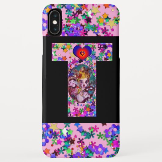 VALENTIJN VENETIAN MASQUERADE MONOGRAM T BRIEF Case-Mate iPhone CASE (Achterkant)