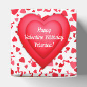 Valentijn Verjaardag Rode Confetti Hart Gepersonal Bedankdoosjes (Bovenkant)