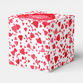 Valentijn Verjaardag Rode Confetti Hart Gepersonal Bedankdoosjes (Achterkant)