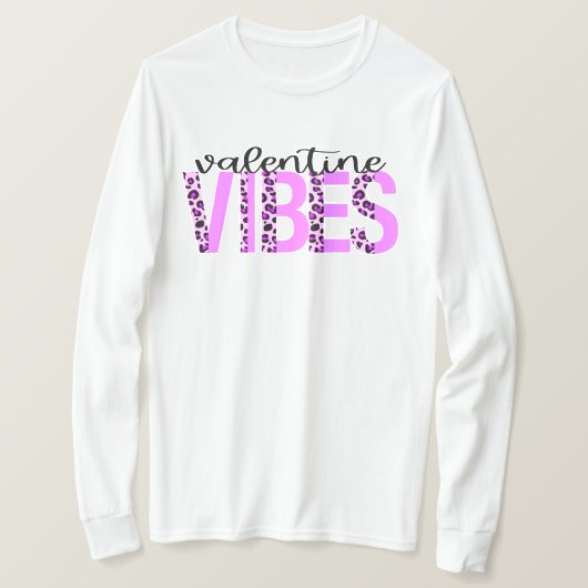 Valentijn Vibes Trendy Roze - Dierafdrukken T-shirt (Design voorkant)