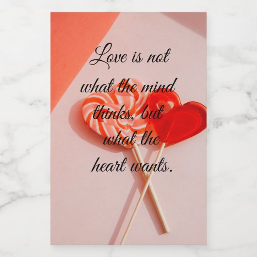 Valentijn Voedselcontainer Etiket (Enkel label)