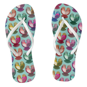 Valentijn vogels verliefd teenslippers